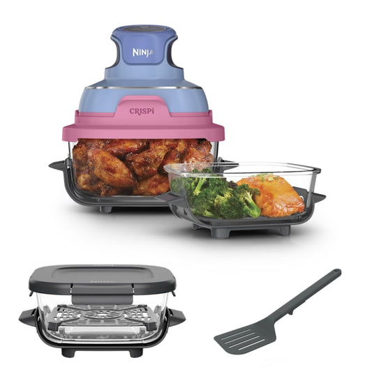 Ninja Crispi® 4-in-1 Portable Glass Air Fryer Cooking System, Plum Daydream